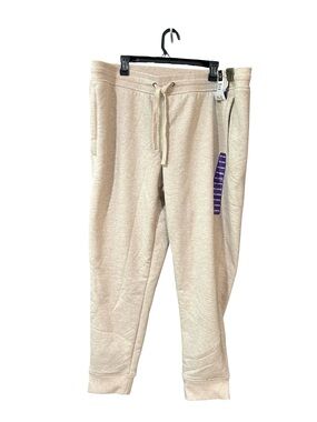 Men’s Beige Jogger Sweatpants with Sherpa lining - Unbranded